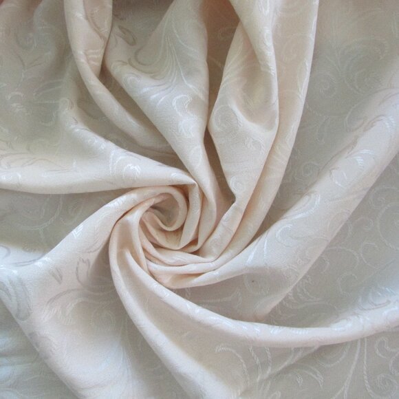 Jacquard Fabric - Creamy Off White - 74" x 100" - Picture 4 of 16
